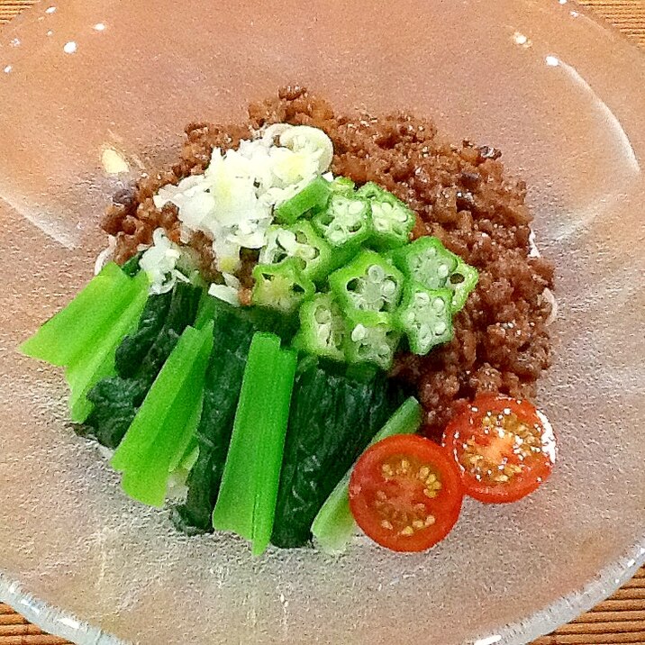 たっぷり肉味噌のっけ＊冷やしそうめん